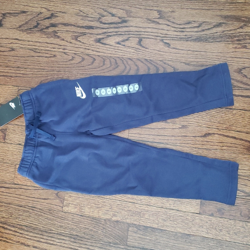 Nike Boys Navy Drawstring  Fleece Sweatpants